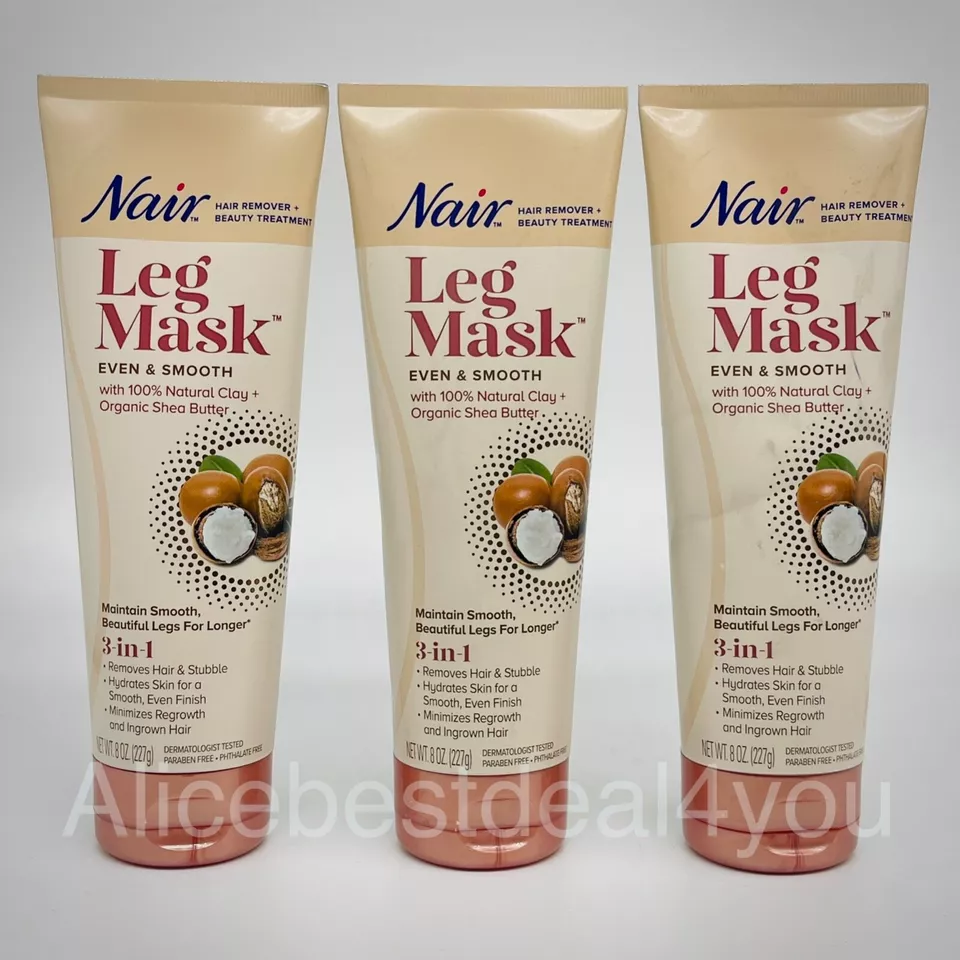 Nair Beauty Leg mask Clay Shea Butter - Even and Smooth 3PK x 8oz GIFT 1/26+ - Image 1 of 3