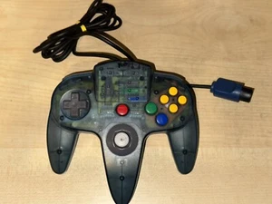 Nintendo 64 N64 Ascii turbo Ice Blue Controller Tested - Picture 1 of 3