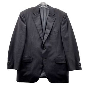Canali Tessuto Blazer Men 42R Black Wool Sport Coat Italy Corpcore Office Formal - Picture 1 of 18