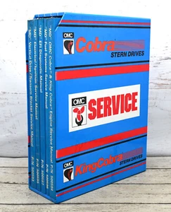 MD OMC Cobra King Cobra 1993 manual de servicio juego de 5 cajas de libros P/N: 500592 - Imagen 1 de 8