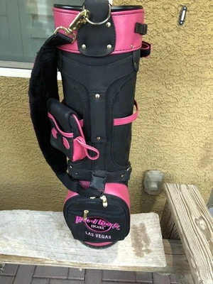 Bolsa de palos de golf vintage rara de cuero rosa/negro para mujer excelente hallazgo. Nuevo. Foto 1 de 4