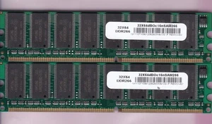 512MB 2x256MB PC-2100 KRETON 32x64dB0c16nSAM266 DDR1 SAMSUNG DDR-266 Memory Kit - Picture 1 of 2