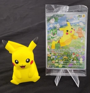 Pikachu 088 Paldea Adventure Chest-Black Star Promo PokemonTCG + Pikachu Squishy - Picture 1 of 5