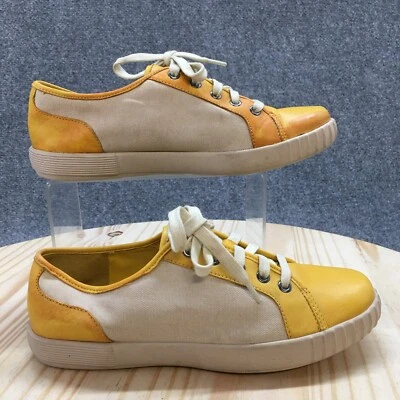 Cole Haan Shoes Womens 7 B Casual Sneakers Yellow Leather Lace Up Round Toe - Imagem 1 de 4