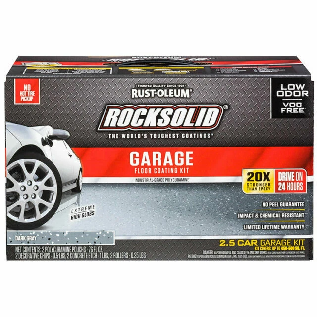RockSolid 2.5 Car Garage Floor Coating Kit - Dark Gray