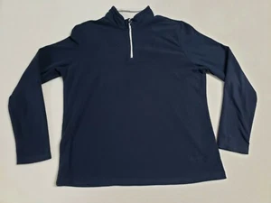 Everlast Sweater XL Adult Navy Pullover Quarter Zip Fleece Spell Out Logo Men - Picture 1 of 10