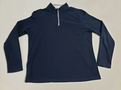 Everlast Sweater XL Adult Navy Pullover Quarter Zip Fleece Spell Out Logo Men - Image 1 of 4