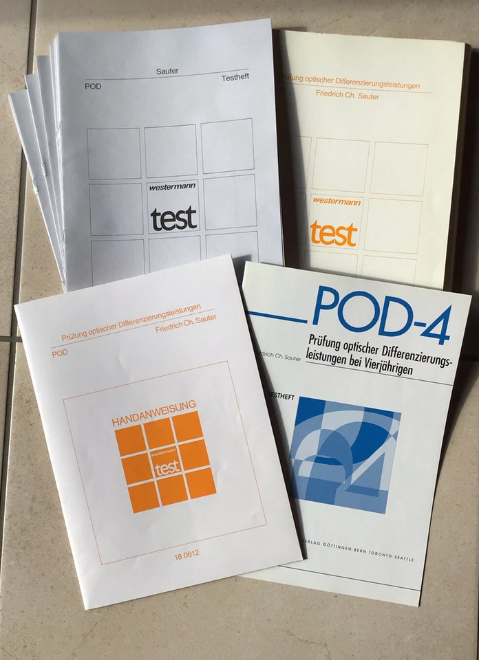 PRÜFUNG OPTISCHER DIFFERENZIERUNG - POD SAUTER KOMPL. + 28 HEFTE - ERGOTHERAPIE - Bild 1 von 1