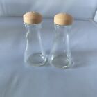 Vintage Pyrex Glass Salt & Pepper Shakers With Pink Top 1950S  60'S Diner