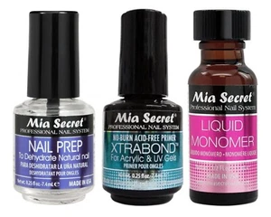 Mia Secret Nail Prep, MINI Xtrabond Primer y Monómero Líquido-PAQUETE COMBO 0,25 oz ea - Imagen 1 de 1