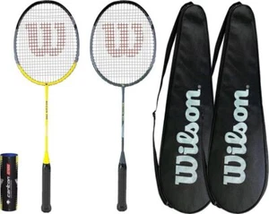 Wilson Recon Mixed Badminton Racket Twin Set, Carry Cases & Shuttles RRP £130 - Imagen 1 de 3
