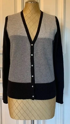 APT. 9 Черный и серый цвет 100% кашемир кардиган свитер женщин маленький - Изображение 1 из 4