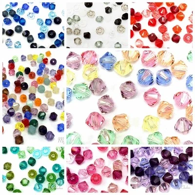 50 Swarovski 5328 Crystal XILION Bicone Beads Assorted Mixed *Pick Size & Color - Image 1 of 4