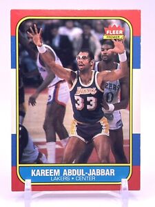 1986-87 Fleer - #1 Kareem Abdul-Jabbar - HOF Lakers