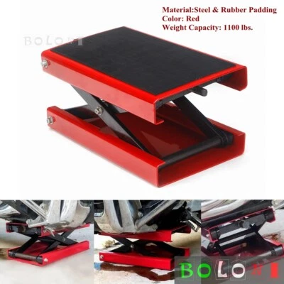 1100LBS Scissor Jack Center Lift Crank Repair Stand For Honda Suzuki Cruiser ATV - Image 1 of 4