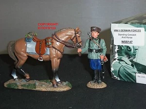 KING AND COUNTRY WSS147 GERMAN FORCES COSSACK STANDING WITH HORSE TOY SOLDIER - Picture 1 of 1