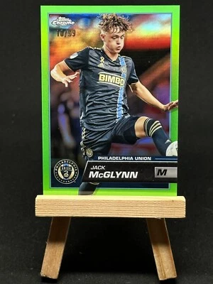 Jack McGlynn 2023 Topps Chrome MLS #1 Green Refractor 10/99 Philadelphia Union - Image 1 of 2