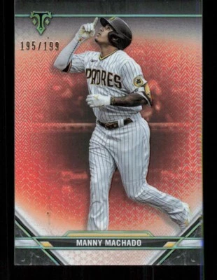 2021 Topps Triple Threads #9 Manny Machado Orange Parallel #'d /199 - Image 1 of 2
