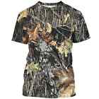 Camouflage Jungle T-Shirt 3D Printed Camouflage O-Collar T-Shirt Short Sleeve