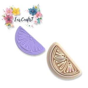 Orange Slice 1 Polymer Clay Earring Cutter - Create Unique Jewelry - Picture 1 of 5