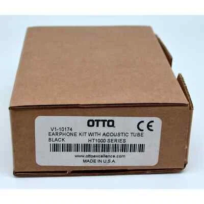 V1-10174 NEW OEM OTTO EARPHONE KIT WITH ACOUSTIC TUBE BLACK 1-WIRE 48" 3.5mm THR - Image 1 of 4
