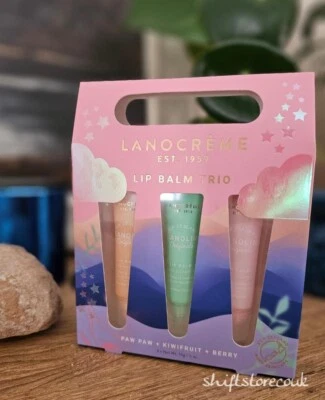 Lanocrème Lanolin Originals Lip Balm set of 3 , 3x10g Natural Lip Balm Trio - Image 1 of 2