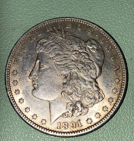 Early - 1891-S Morgan Silver Dollar - 90% US Coin Cover