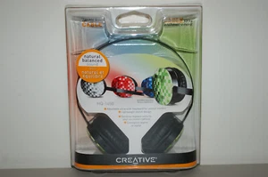 Creative HQ-1450 Ultra-slim Lightweight On-Ear Headphone Stylish Green Mozaic BN - Picture 1 of 2