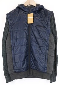 DESIGUAL Arthur Men`S Jacket S Grey Blue Hooded Padded Lined All Seasons - Picture 1 of 11
