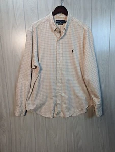 Polo Ralph Lauren Plaid Performance Button Down Shirt Size XL White Long Sleeve - Picture 1 of 6