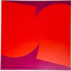 Jo Delahaut Siebdruck 1969 signiert limitiert konkrete kunst, inkl. Katalog - Bild 1 von 5
