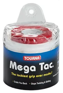 Tourna MEGA TAC 30 Pack Tennis Badminton XL Overgrip - WHITE - The Tackiest Grip - Picture 1 of 2