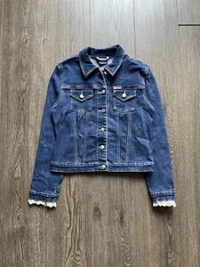 Y2K Vintage BUBBLE GUM Girls Size Small Button Up Denim Jacket - Picture 1 of 7
