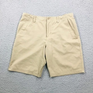 Under Armour Shorts Boys XL Beige Flat Front Golf Chino Loose Fit Preppy Casual - Picture 1 of 12
