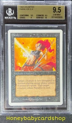 MTG Unlimited Edition 1993 Paralyze BGS 9.5 GEM MINT Old School 93/94 - Image 1 of 4