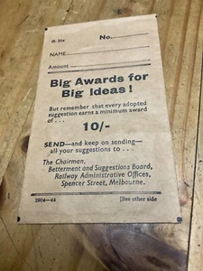 Victorian Railways Pay Packet 1944 - Picture 1 of 2
