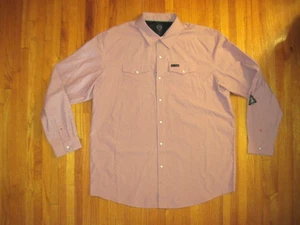 Wrangler All Terrain Gear Western Snap Front Long Sleeve Red Shirt 2XLT NWT - Picture 1 of 13