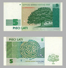 5 Lati, Pieci Lati, Latvijas Bankas Naudas Zime, 1992, Reproduktion
