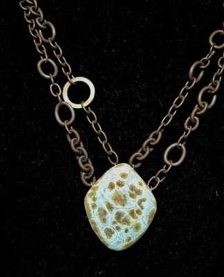 Pistacho Cerámica Verde azulado Colgante Araña Distintivo Collar Dandy Turquesa  Foto 1 de 4