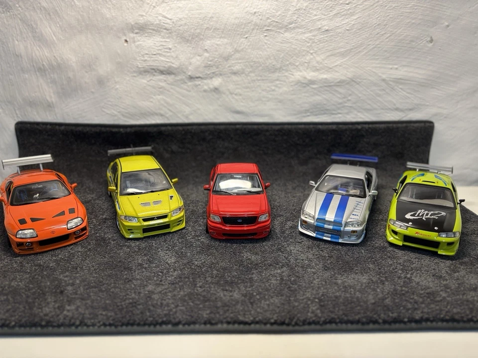 Fast Furious PaulWalker Toyota Supra Mitsubishi Evo Eclipse Nissan Skyline 1:18 - Immagine 1 di 4