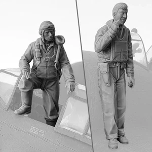 Kit modelo figura resina 1/32 USAAF pilotos de combate 2 figuras sin montar sin pintar - Imagen 1 de 2