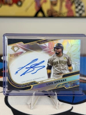 2025 Diamond Icons LUIS ARRAEZ Chrome Auto /25 Padres Hit Machine - Image 1 of 2