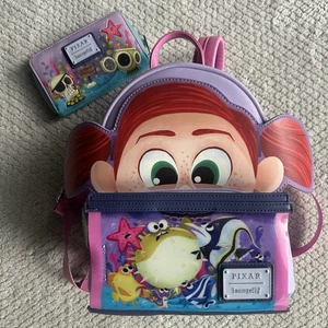Disney Loungefly Pixar Finding Nemo Darla Backpack and Wallet Set - Picture 1 of 24