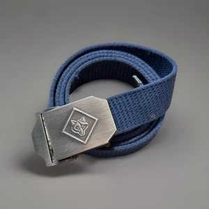 BSA Boy Scouts Blue 40”Canvas Belt (Up to 34” Waist) Cub Scouts Gunmetal Buckle - Picture 1 of 15