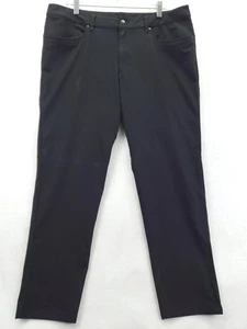 Lululemon ABC Pants Mens 36 Black Warpstreme 5 Pocket Stretch Commuter Travel - Picture 1 of 9