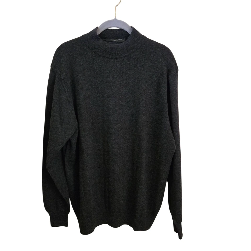 Metropolitan View 100% Italian Wool Textured Mock Neck Sweater Size L - Image 1 of 4