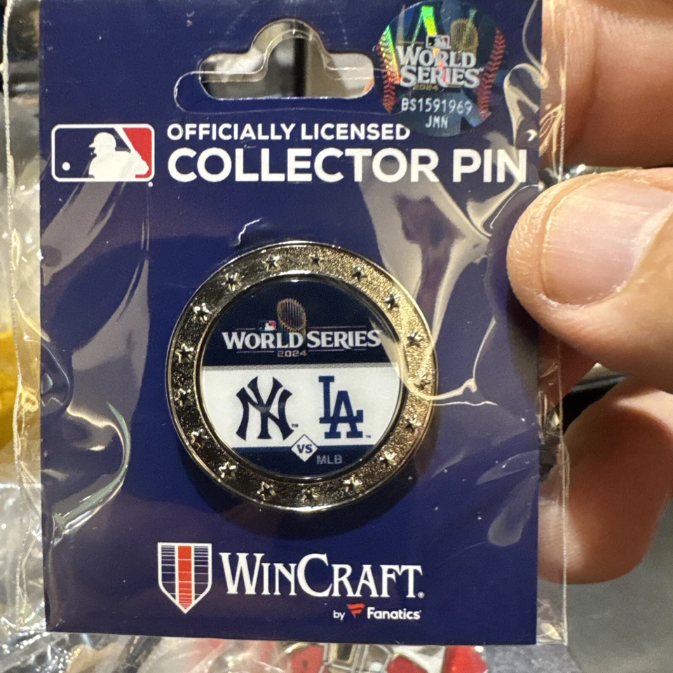 Los Angeles Dodgers N.Y Yankees Dueling 2024 World Series Pin MLB SHIP NOW - Image 1 of 1