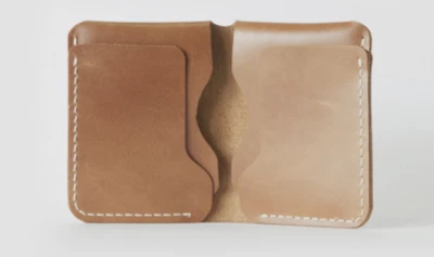 men women wallet purse cow Leather driver's license ID Card bag case yellow H529 - Image 1 of 4