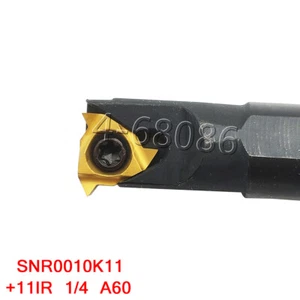 Inserto de carburo 11IR A60 + SNR0010K11 soporte para herramienta de torneado de rosca perforadora - Imagen 1 de 9