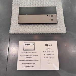 Lutron Grafik Eye Faceplate - Black & Chrome - To suit GXI / GRX; INC VAT* - Picture 1 of 1